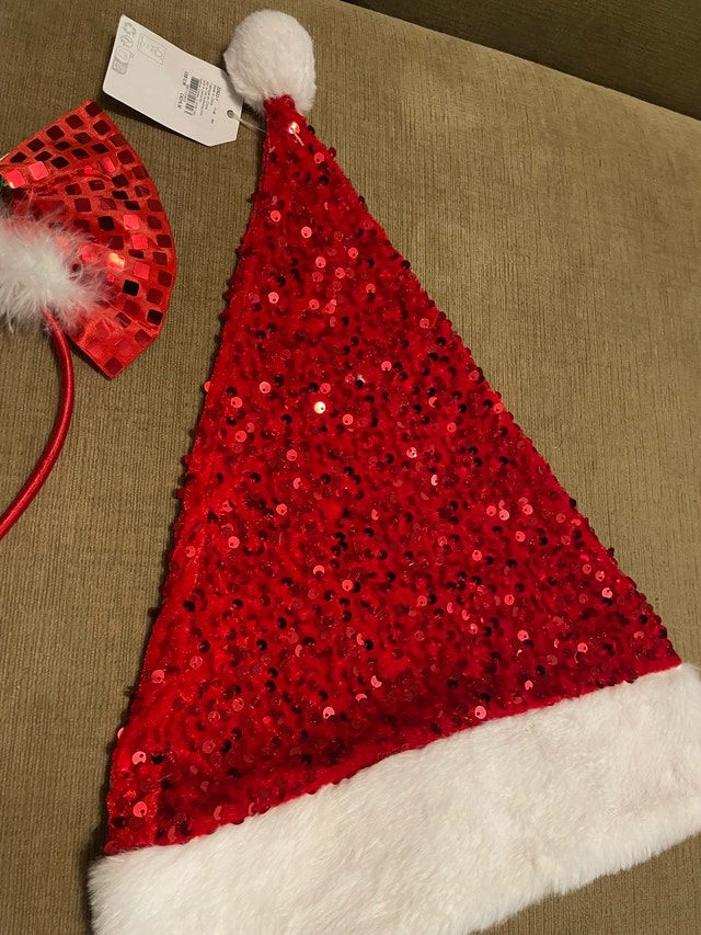 NEW — $10 each Christmas Headband and Santa Sequin Hat - photo 4