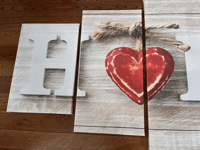 Brand NEW Sealed - 5-Piece "HOME" Canvas Print 29" x 60" - photo 5