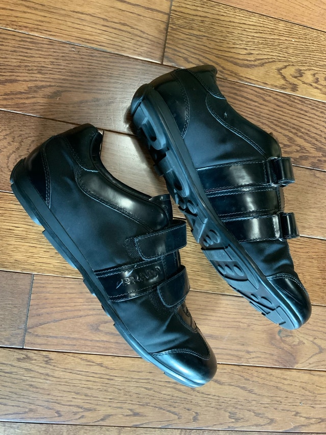 Prada Fashion Sneakers - Black Leather/Nylon - Size 10 - photo 2