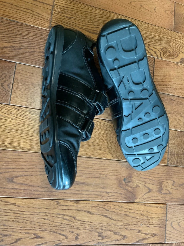Prada Fashion Sneakers - Black Leather/Nylon - Size 10 - photo 4