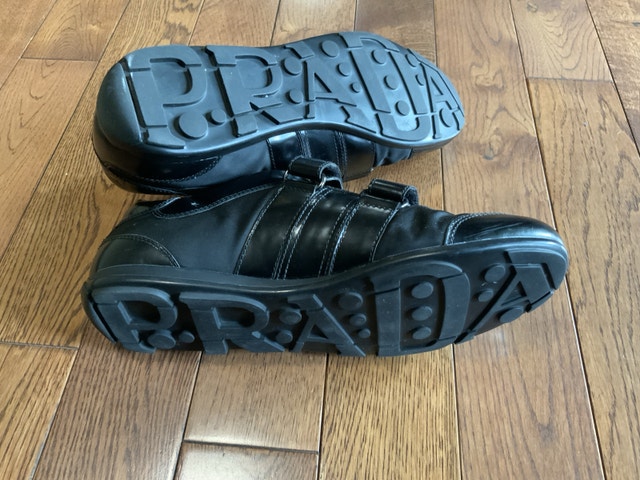 Prada Fashion Sneakers - Black Leather/Nylon - Size 10 - photo 5