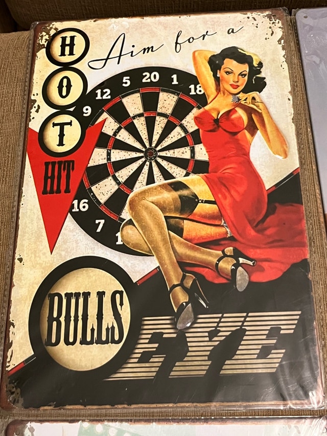 Pinup Girl Metal Signs $10 each Vintage-Style Retro 8”x12” - photo 2