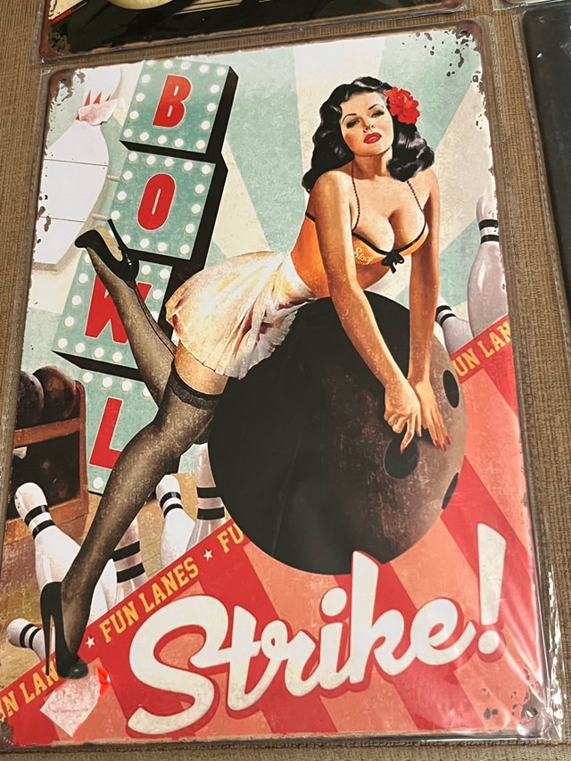Pinup Girl Metal Signs $10 each Vintage-Style Retro 8”x12” - photo 5