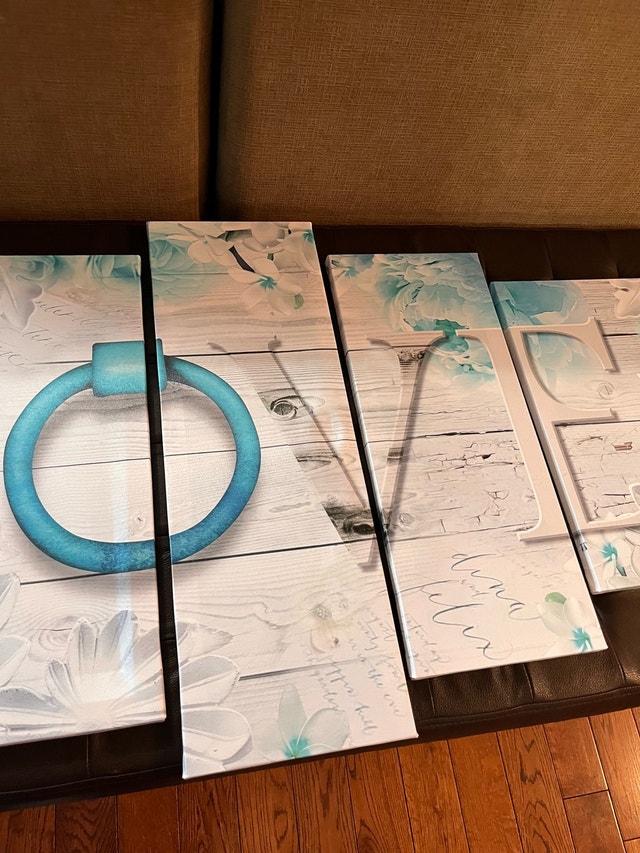 NEW 5-Pieces LOVE Print on Canvas 45”x23.5” (approx.) - photo 3