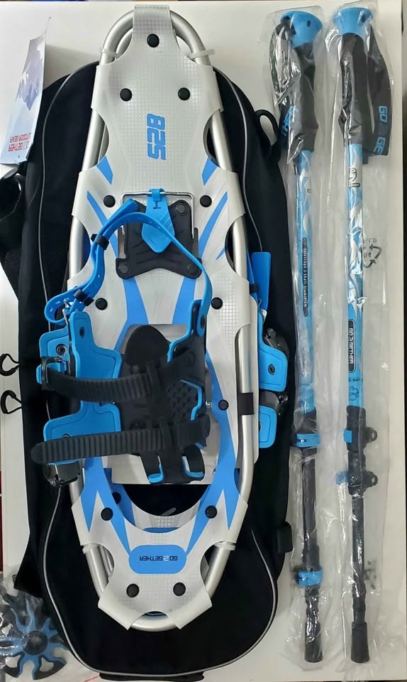 Snowshoes and Trekking Poles Set for Winter Hiking - photo 2