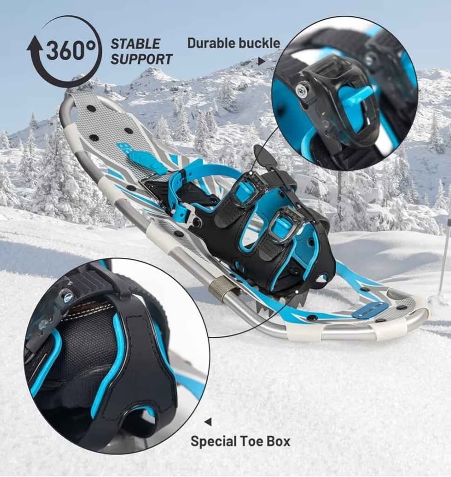 Snowshoes and Trekking Poles Set for Winter Hiking - photo 5