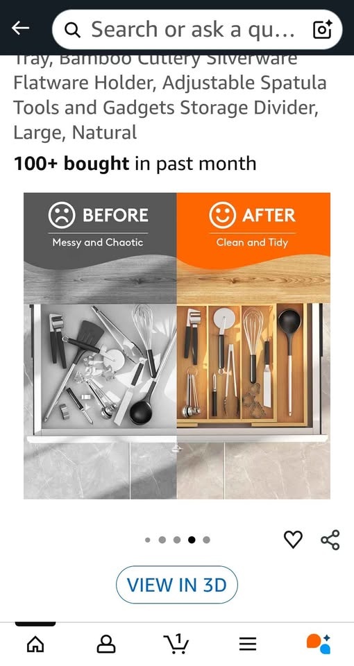 Lifewit Bamboo Cutlery Drawer Organizer (Adjustable) - photo 5