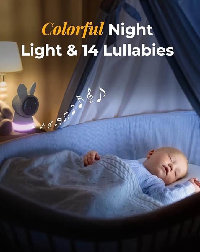 ARENTI Baby Monitor w/ 360° View, Temp/Humidity Sensor, Night Vi - photo 4