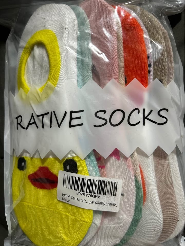 BRAND NEW!! RATIVE Thin Flat Liner No Show Low Cut Cotton Socks - photo 2