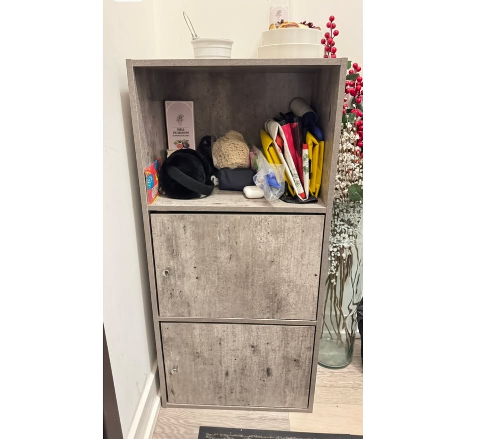 Narrow Storage Cabinet — Slim Accent Cabinet — Small Space Stora