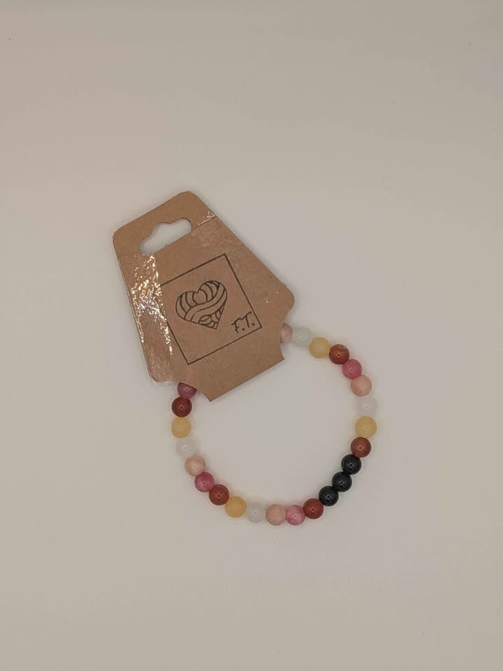 Natural Stone Beaded Bracelets - Pride colours - photo 2