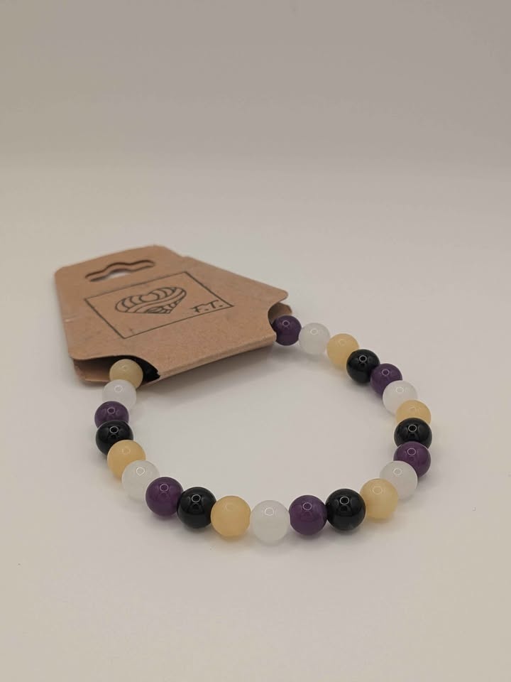 Natural Stone Beaded Bracelets - Pride colours - photo 3