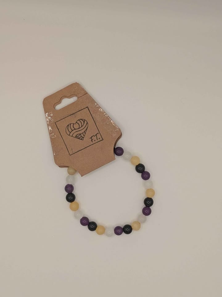 Natural Stone Beaded Bracelets - Pride colours - photo 4