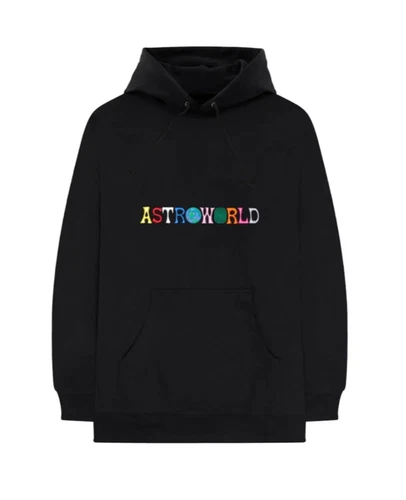 Travis Scott Astroworld Wish You Were Here Hoodie Black Medium