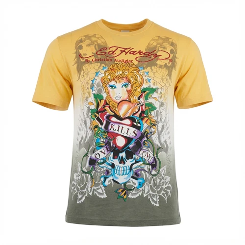 Ed Hardy Vintage Y2K Rhinestone Tattoo Tee - Mens Large - photo 2