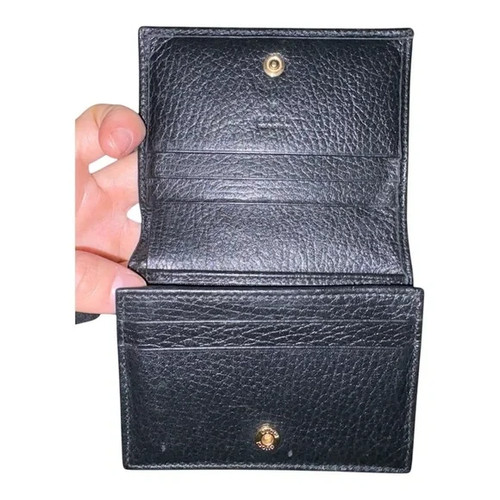 GUCCI GG Marmont Black Pebbled Leather Case Small Wallet - photo 5