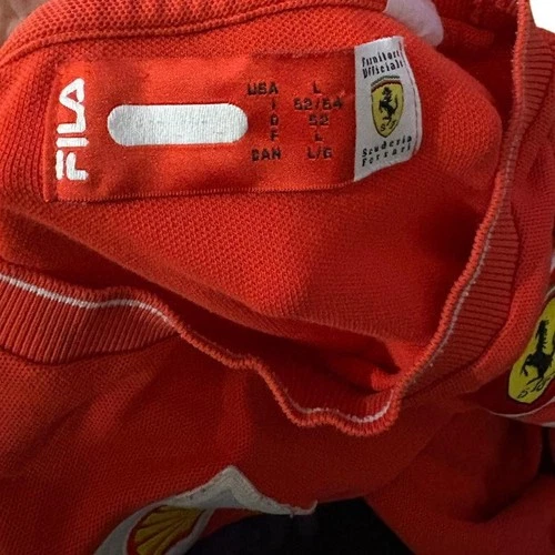 Fila x Ferrari Vintage Y2K Embroidered Textured Tee Men's Large - photo 5