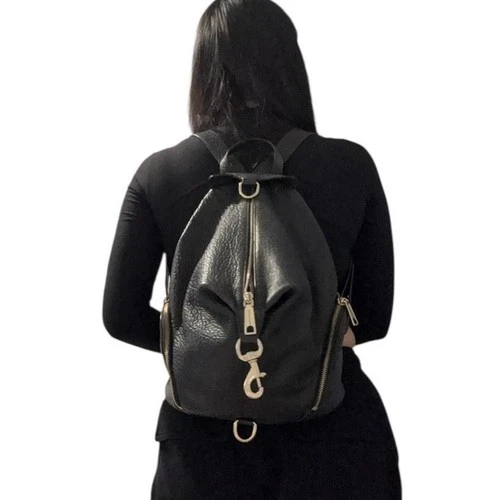 Rebecca Minkoff Julian Gold Hardware Backpack Black Leather - photo 5