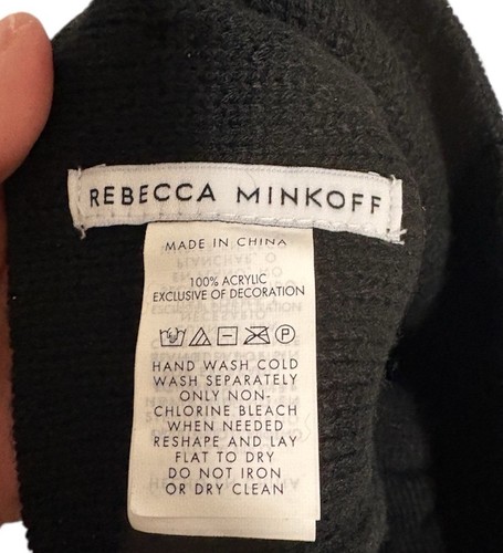 Rebecca Minkoff Silver Stars Knit Beanie Hat Black - photo 3