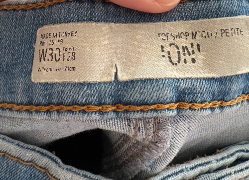 Topshop Womens Petite JONI Skinny Jeans W30 L28 Blue Stretch - photo 3