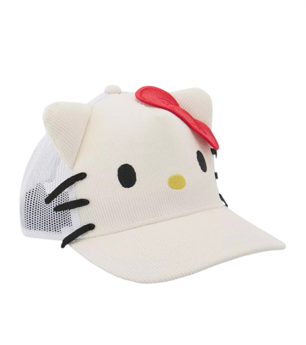Hello Kitty 3D Ear Corduroy Trucker Hat NEW - photo 2