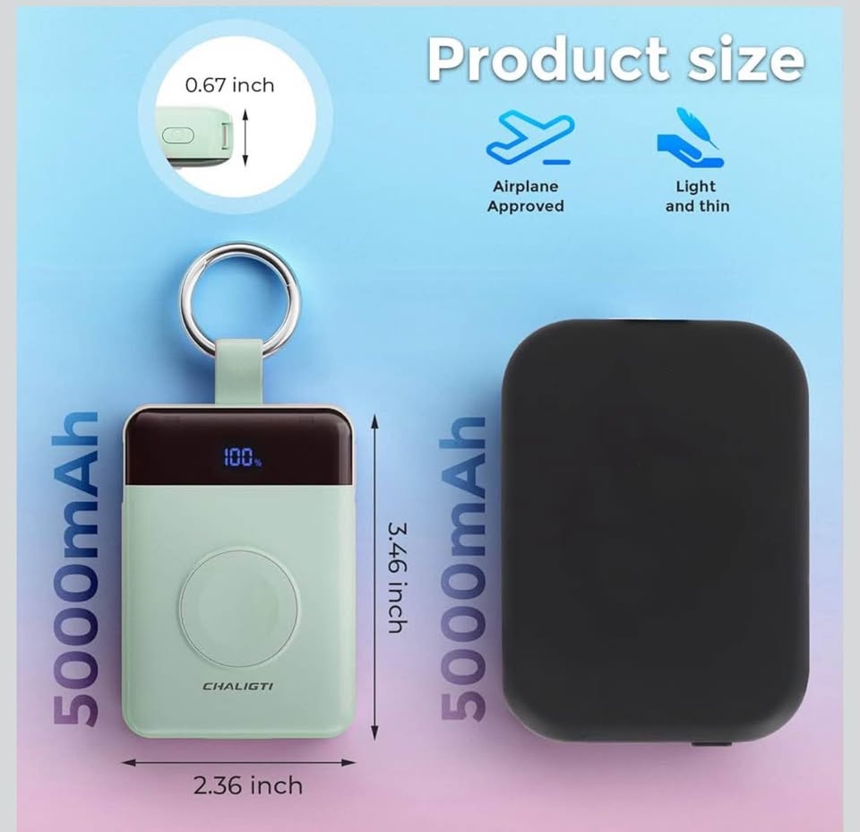 5000mAh 20W Fast Charging Power Bank with Built-in Cables - photo 5