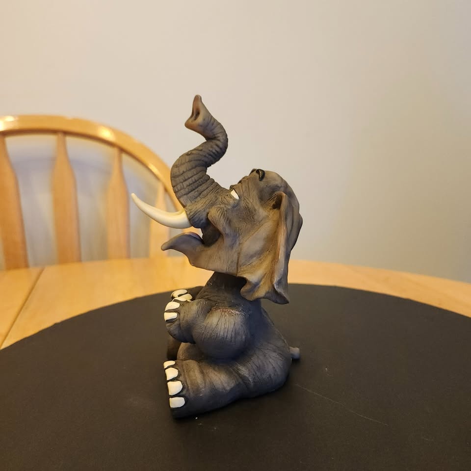 Whimsical Bobblehead Ceramic Elephant, Decor - photo 2