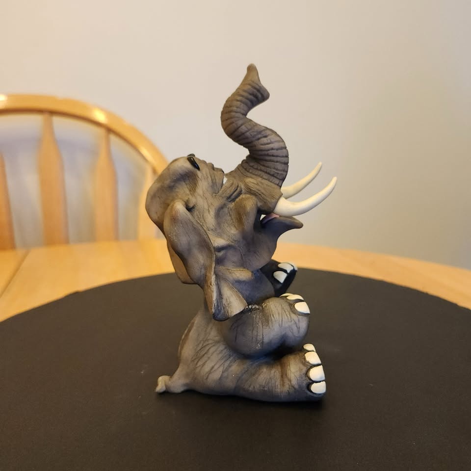 Whimsical Bobblehead Ceramic Elephant, Decor - photo 4