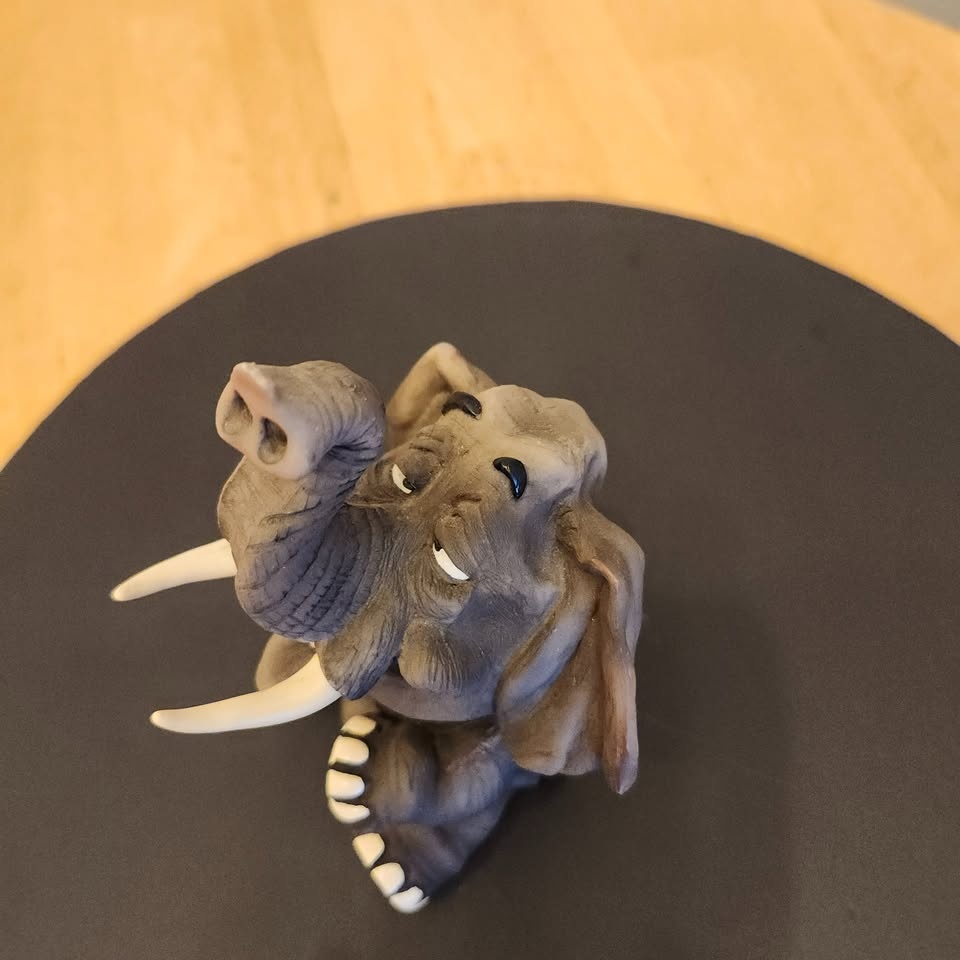 Whimsical Bobblehead Ceramic Elephant, Decor - photo 5