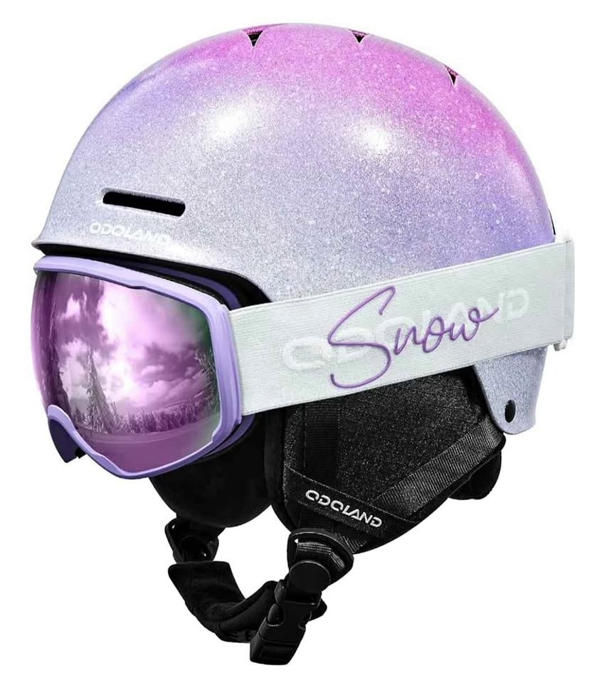 ODOLAND Kids Ski Helmet & Goggles Set XS (49-53cm)