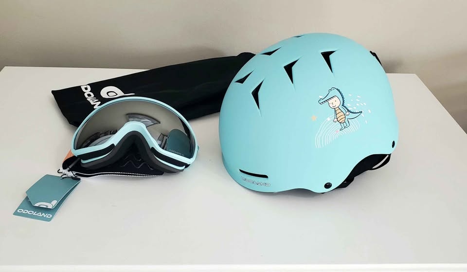 ODOLAND Kids Ski Helmet & Goggles Set - Small (Light Cyan) - photo 2