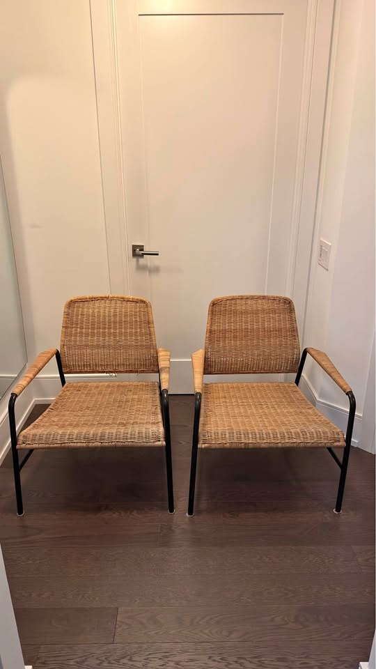 2x IKEA Ulriksberg Wicker Chairs