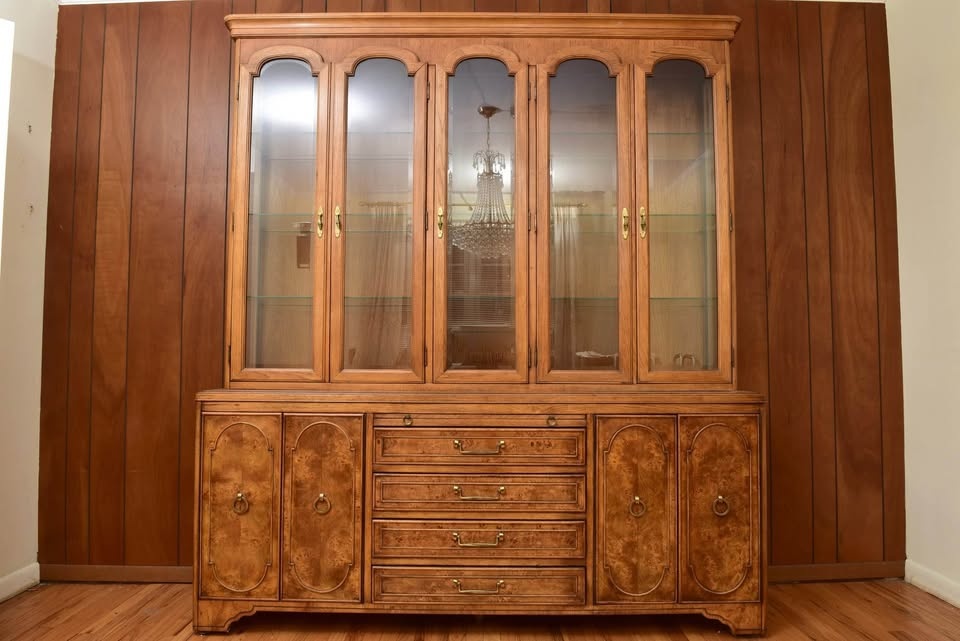 One of a kind vintage 1970s Hutch - Solid Walnut