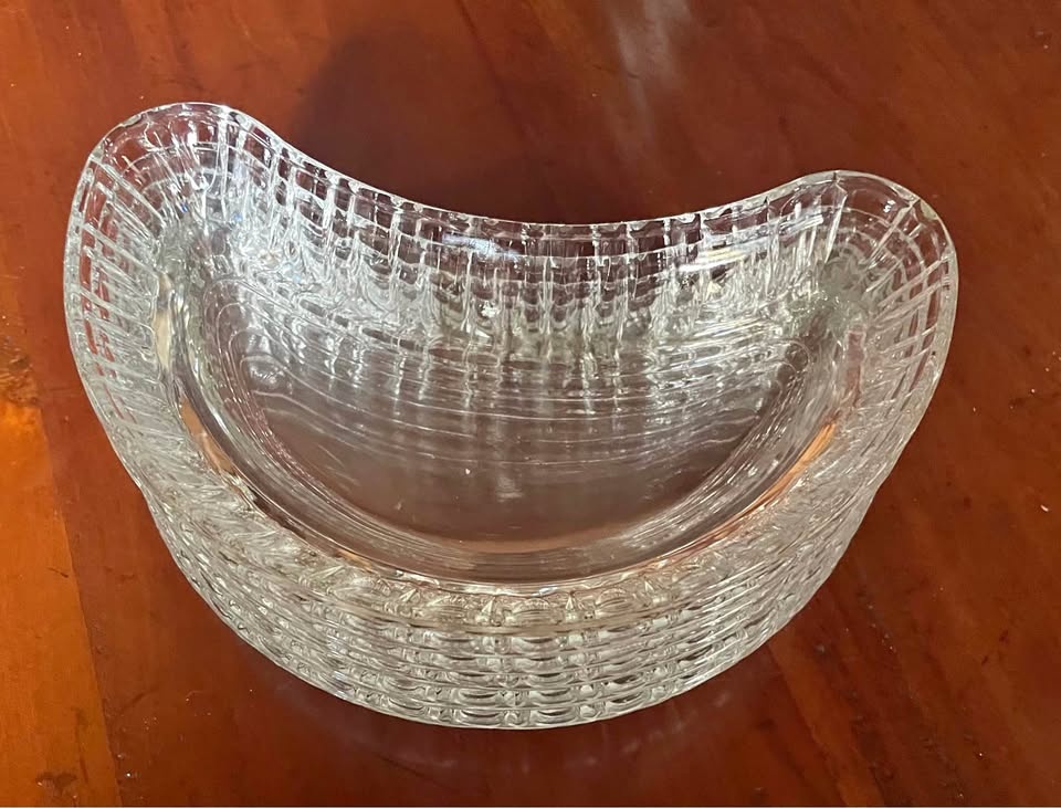 Vintage Colony Crescent Glass Side Plates - Set of 6