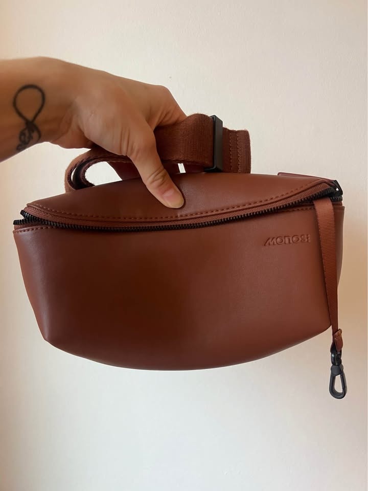 Brown Vegan Leather Sling Bag (Monos) - photo 2