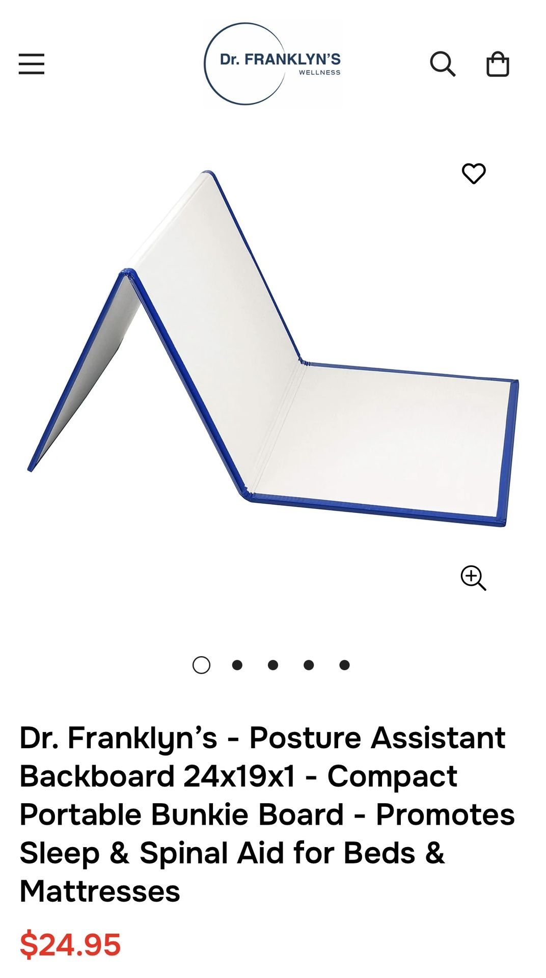 Dr. Franklyn’s Posture Assistant Backboard 24x19x1