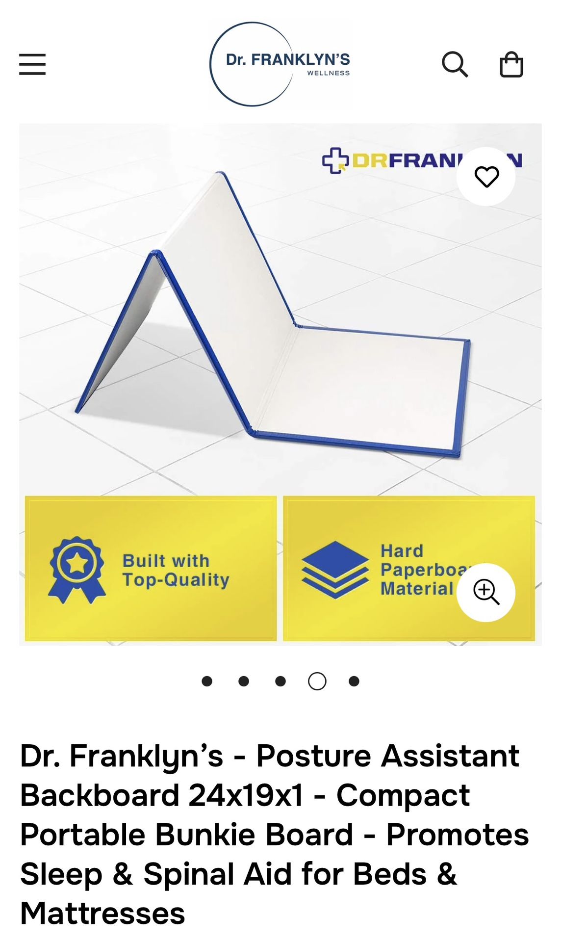 Dr. Franklyn’s Posture Assistant Backboard 24x19x1 - photo 3