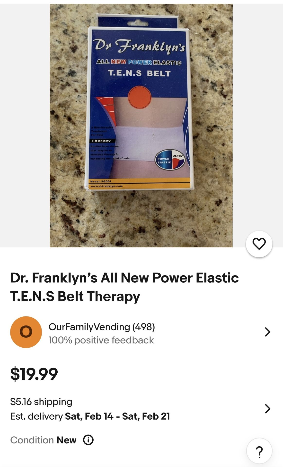 Dr. Franklyn's Power Elastic T.E.N.S Belt Therapy - photo 2