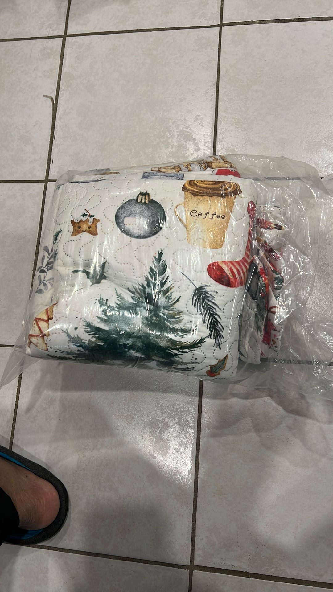 Holiday Pillow And Blanket Queens Size