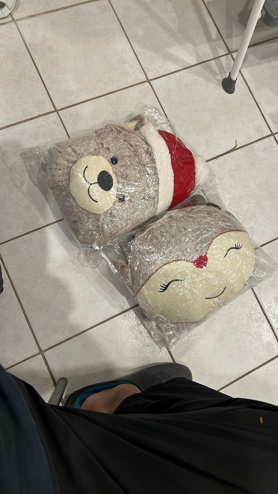 Lanpn Christmas Elk Bear Throw Pillows Set of 2