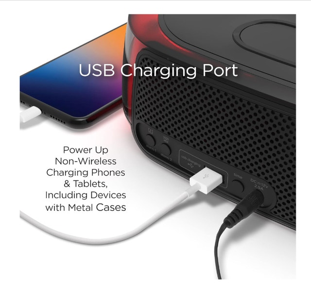 iHome Wireless Charging Bluetooth Color Changing Speaker USB - photo 3