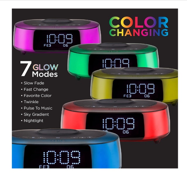 iHome Wireless Charging Bluetooth Color Changing Speaker USB - photo 5