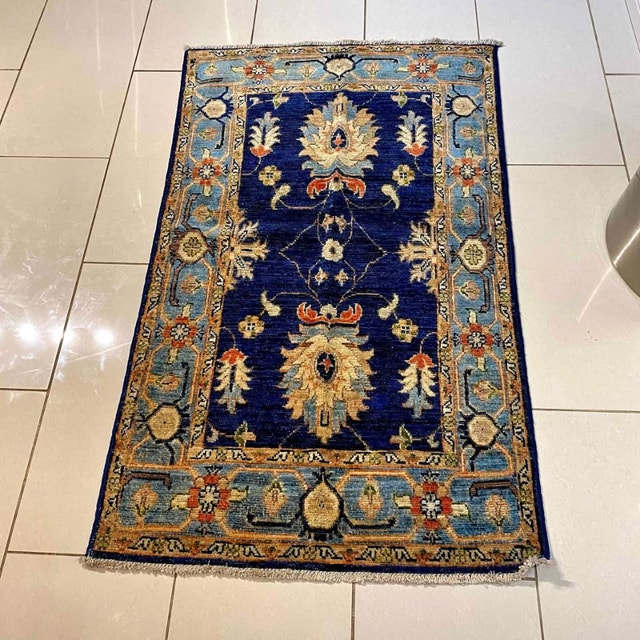 Distressed Hand Knotted Rug 4'4 X 2'7 Ft - photo 2