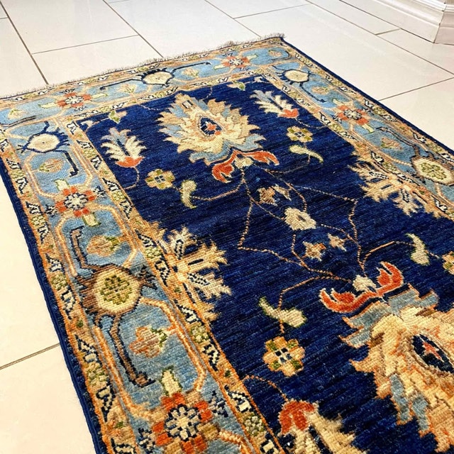 Distressed Hand Knotted Rug 4'4 X 2'7 Ft - photo 3