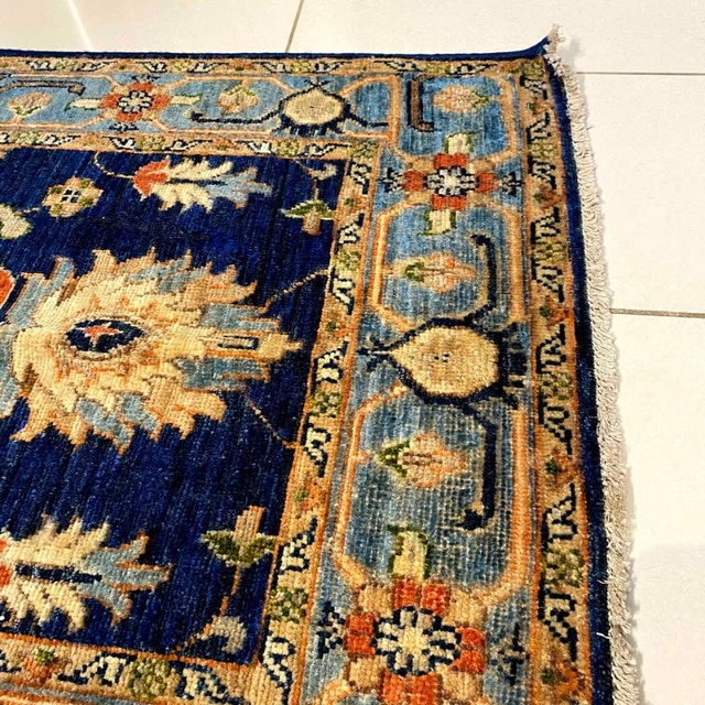 Distressed Hand Knotted Rug 4'4 X 2'7 Ft - photo 4