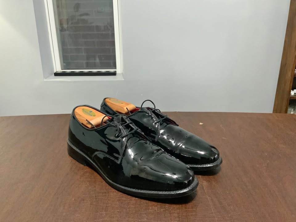 Allen Edmonds Spencer Black Patent Tuxedo Shoes - Size 8.5 D