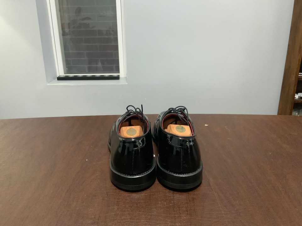 Allen Edmonds Spencer Black Patent Tuxedo Shoes - Size 8.5 D - photo 4