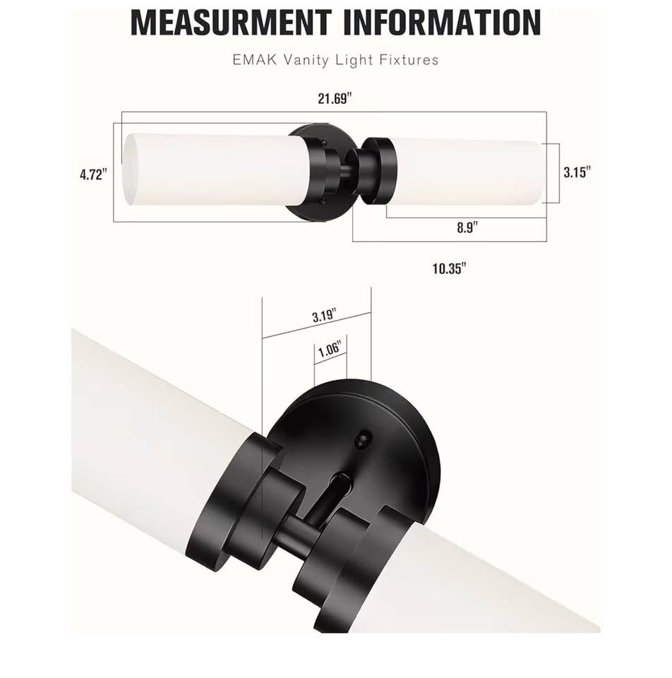 Black Vanity Lights for Bathroom - photo 3