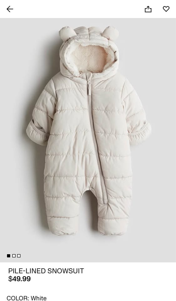 BRAND NEW H&M Baby Pile-Lined Snowsuit – Never Used - photo 5