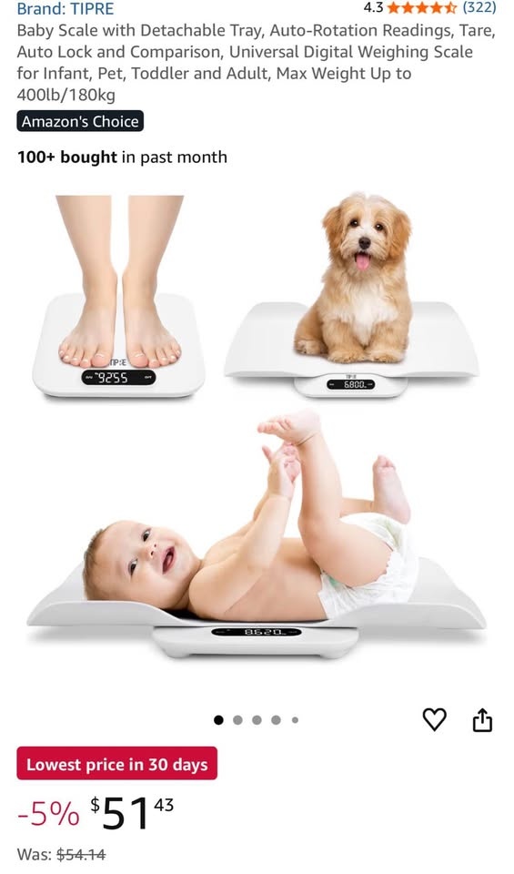 TIPRE 2-in-1 Baby & Adult Scale - photo 4